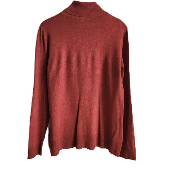 Reitmans rusty orange turtleneck sweater - Picture 3 of 9
